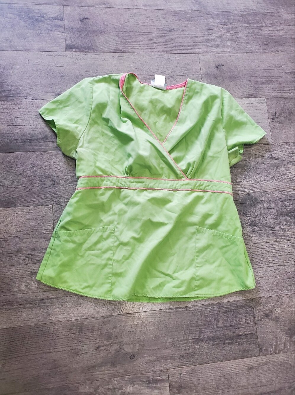 Green And Pink Sb Scrubs Top